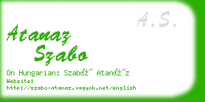 atanaz szabo business card